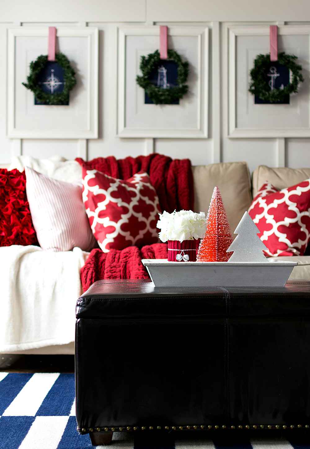 Red and White Christmas Decor