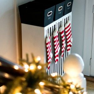 Red and White Striped Christmas Stockings