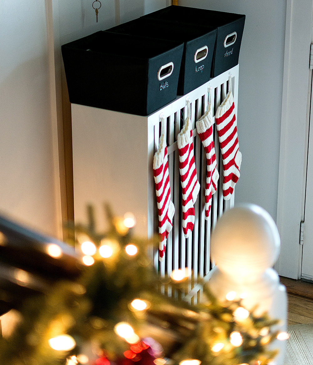 Red and White Striped Christmas Stockings