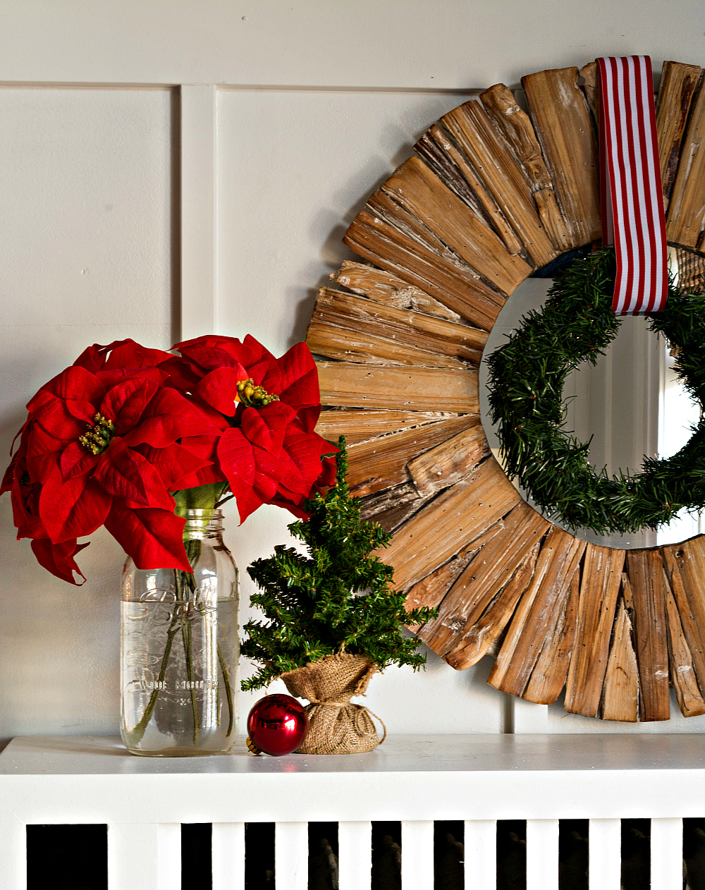 Christmas Mantel Simple Decorating Idea