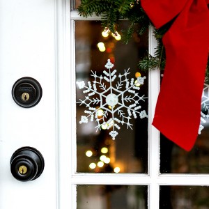 Door Decor for Christmas Door with Snowflakes