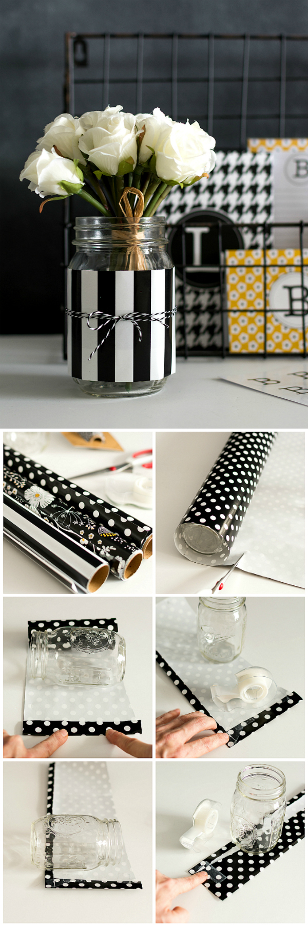 Mason Jar Desk Organizers - Get Organized with Pretty Mason Jars - Easy Mason Jar Craft Idea 