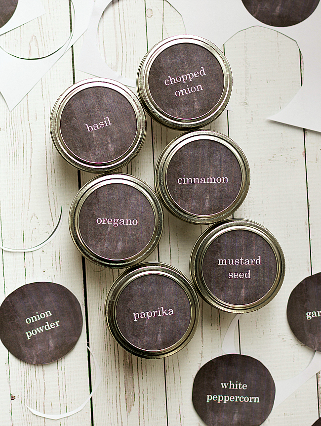 Mason Jar Craft Ideas: Spice Storage Jars