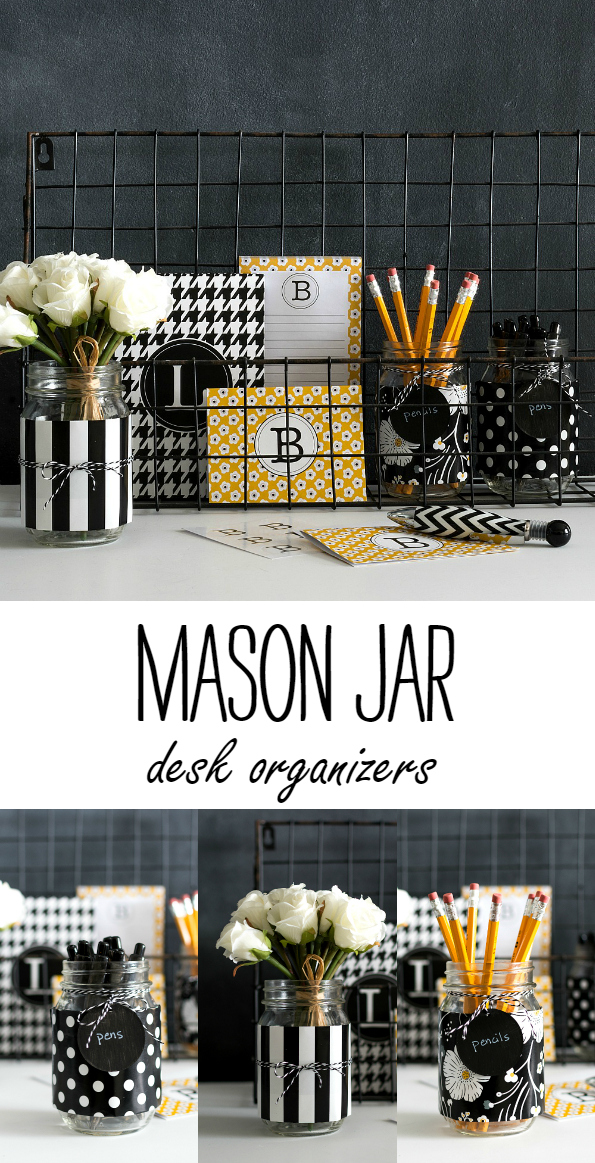 Mason Jar Craft ideas: Desk Storage & Organization Ideas