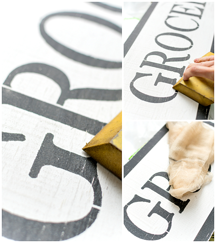 Grocery Sign DIY - How To Make Vintage Look Sign