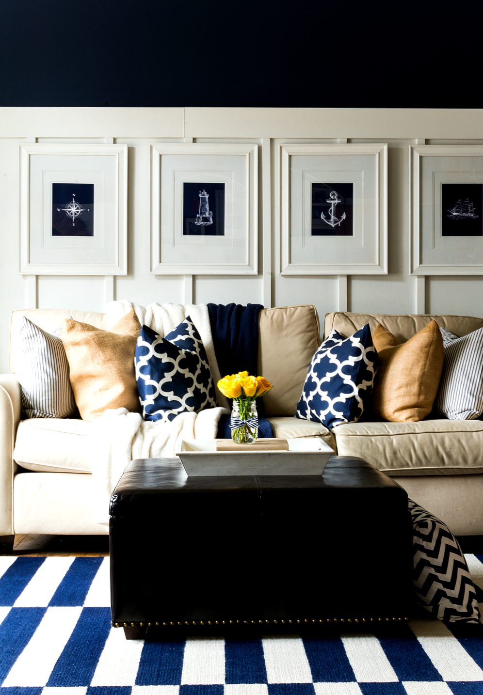 Spring Decor Ideas In Navy And Yellow It All Started With Paint