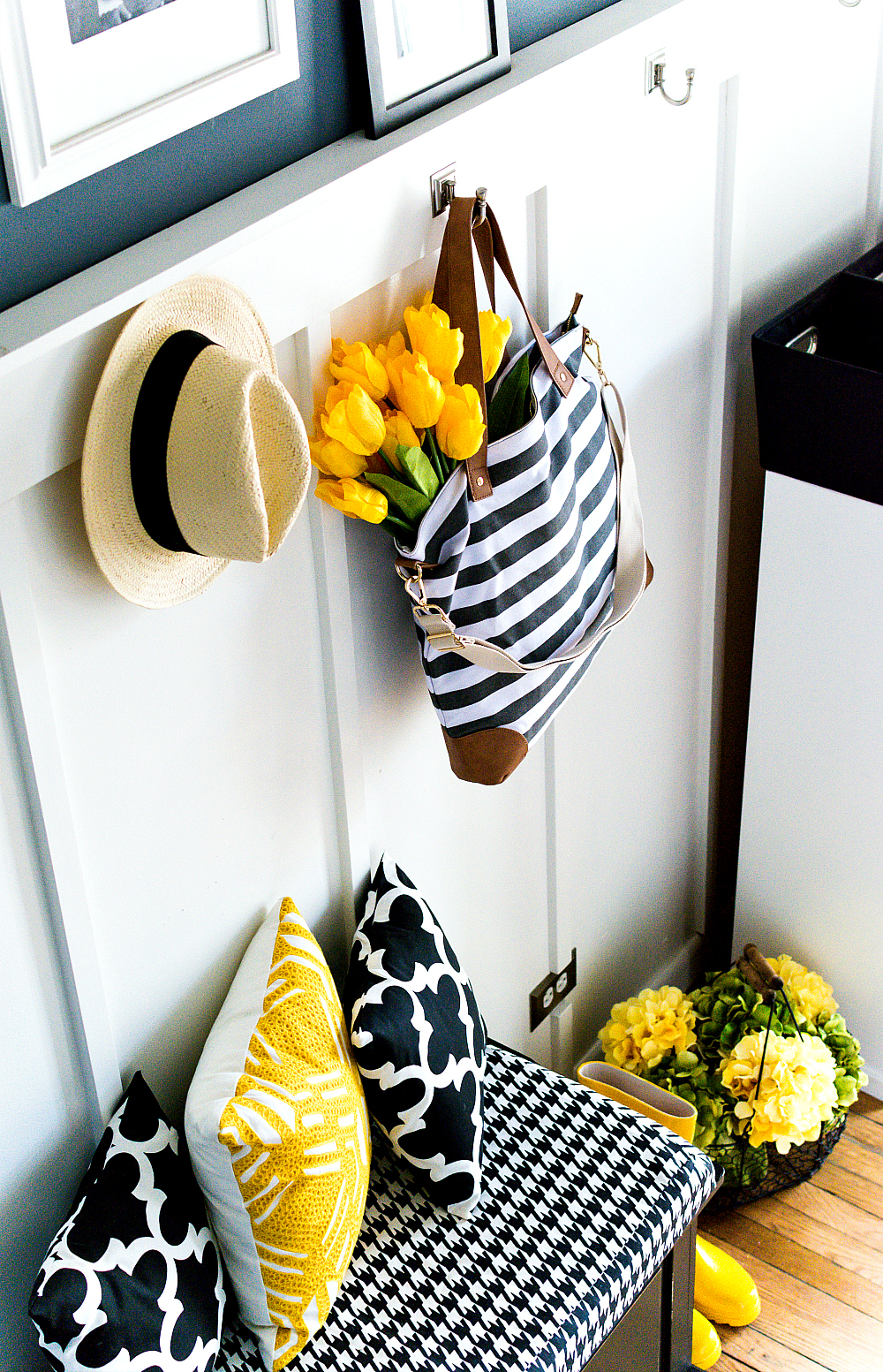 Spring Decorating in Yellow and Gray