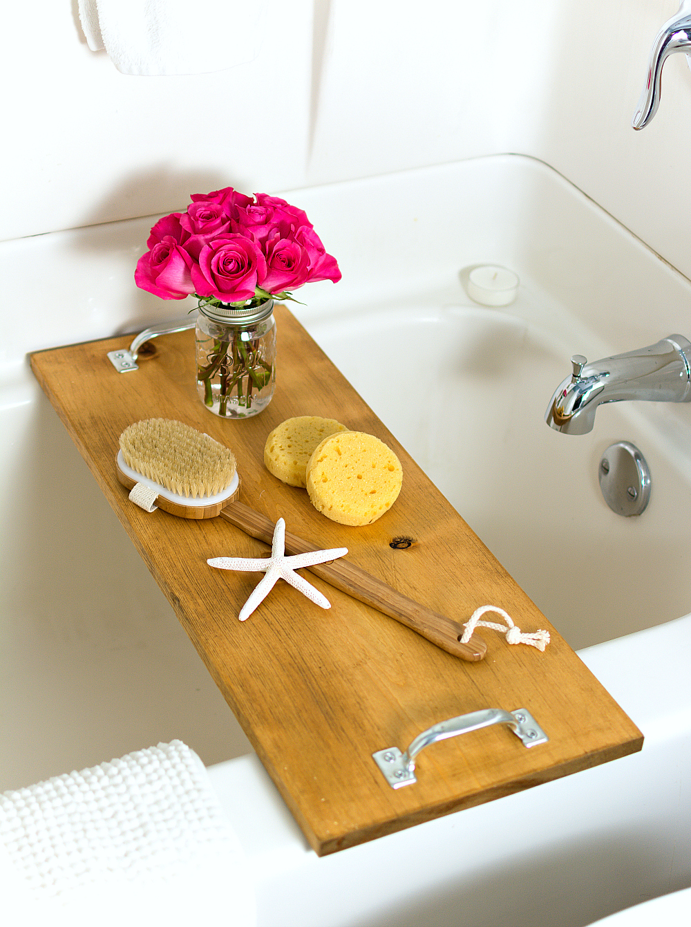 DIY Wooden Bath Tray