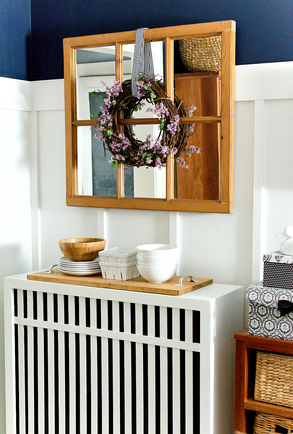 summer-house-tour dining room radiator cover (4 of 5)