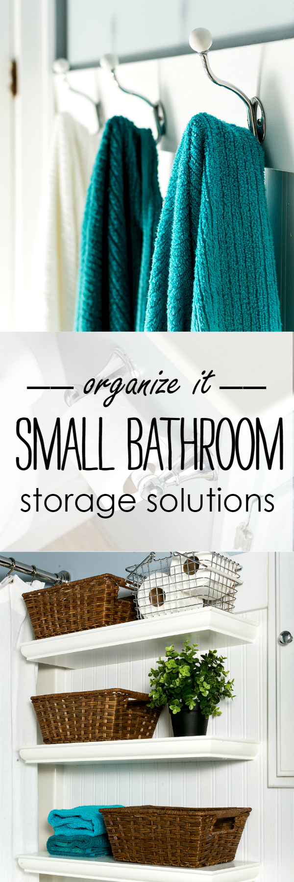 Small outlet bathroom organization