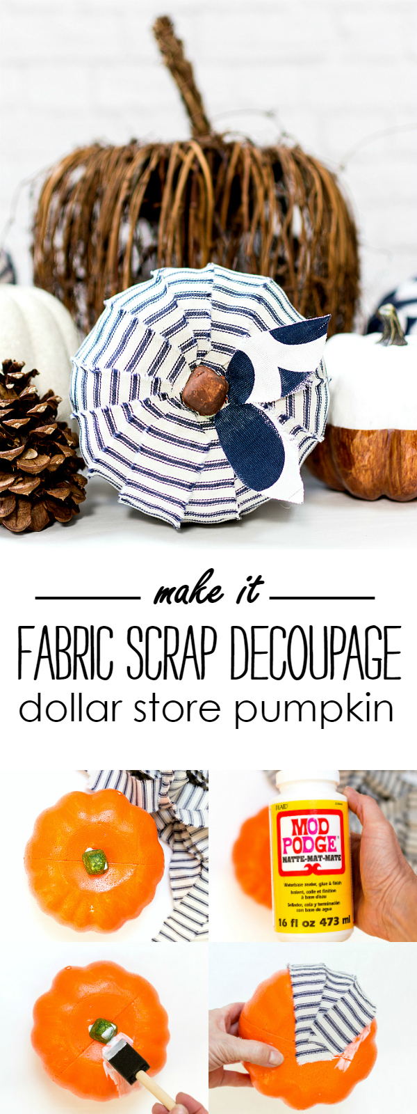 Dollar Store Pumpkin Craft Idea