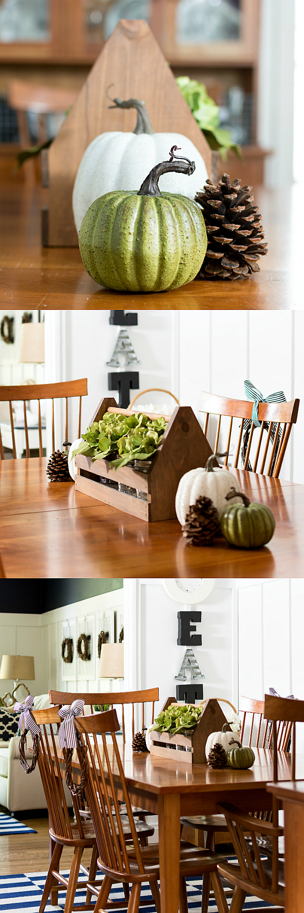 Fall Centerpiece Ideas Neutral with Pumpkins