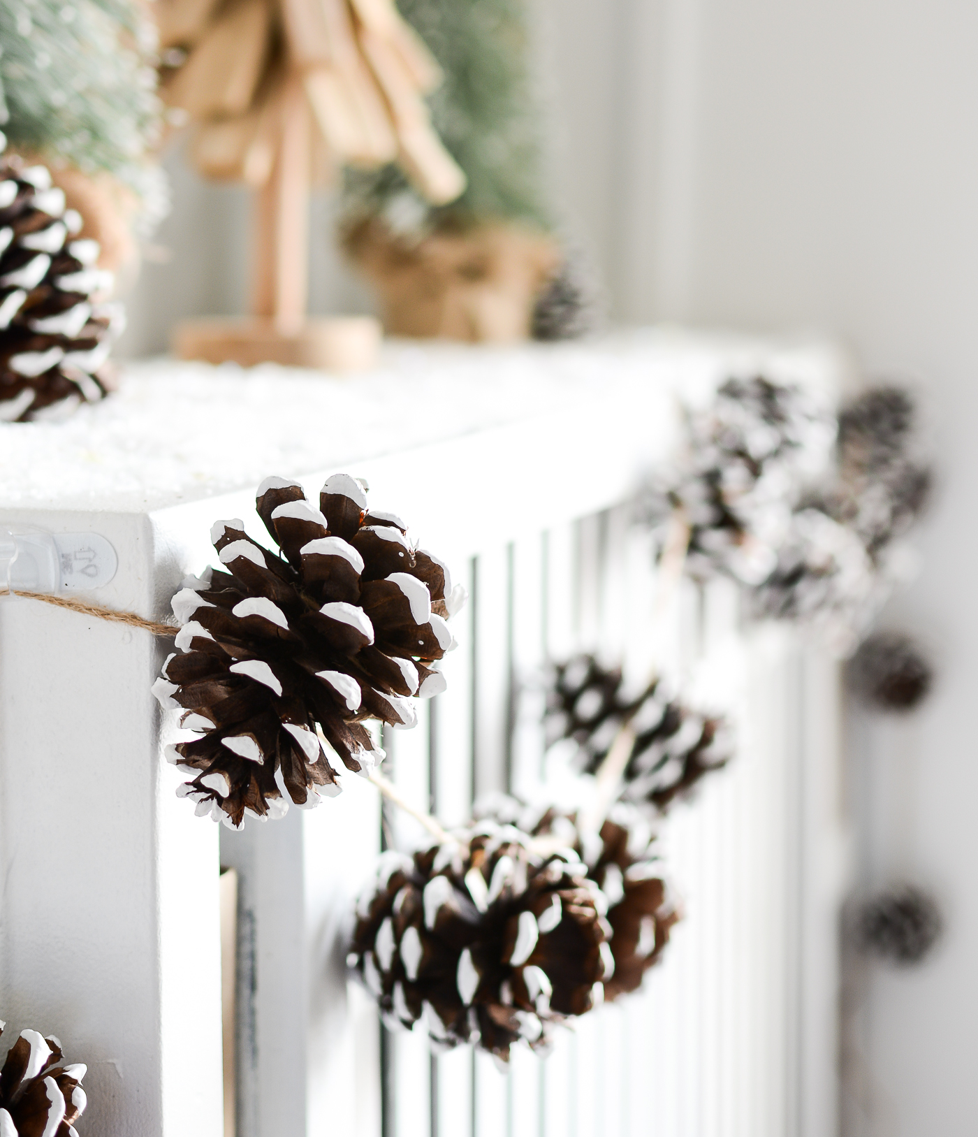 Painted Pine Cone Garland