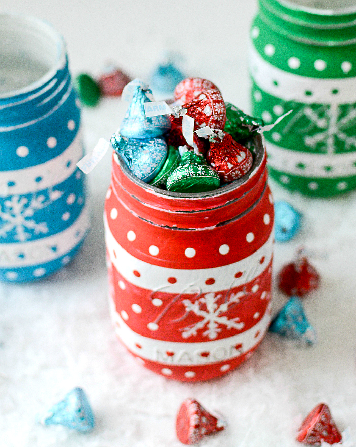 Christmas Sweater Painted Mason Jar