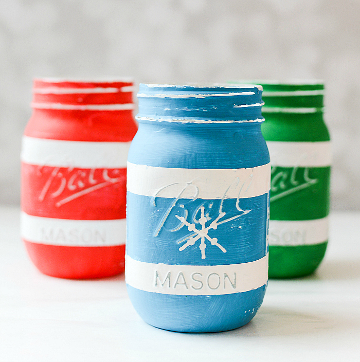 How To Paint Snowflake on Mason Jar