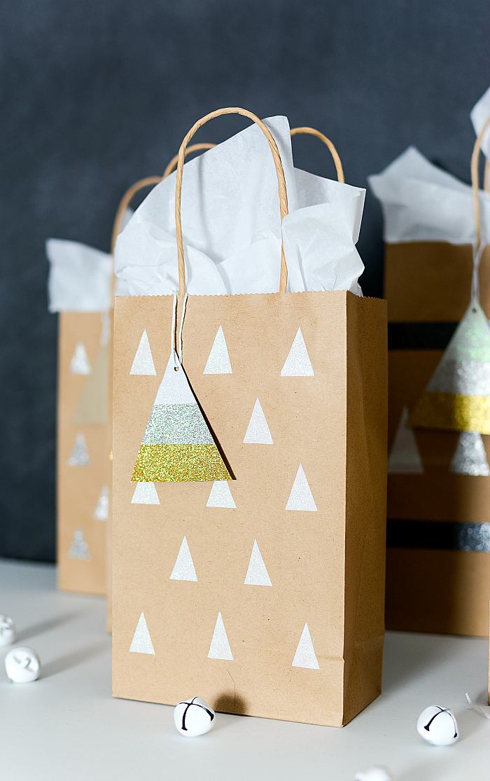 Wrap It Wednesday: Easy Gift Bag with DIY Gift Tags - Gold