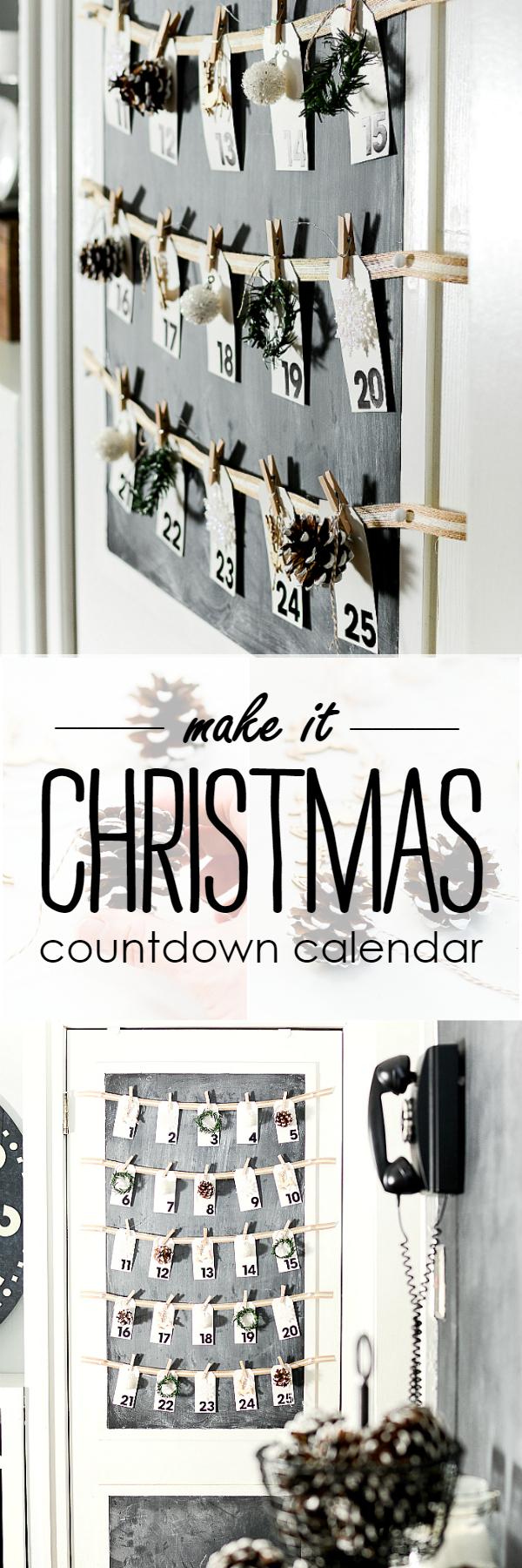 Merry Christmas Countdown Calendar - Advent Calendar DIY @It All Started With Paint www.itallstartedwithpaint.com