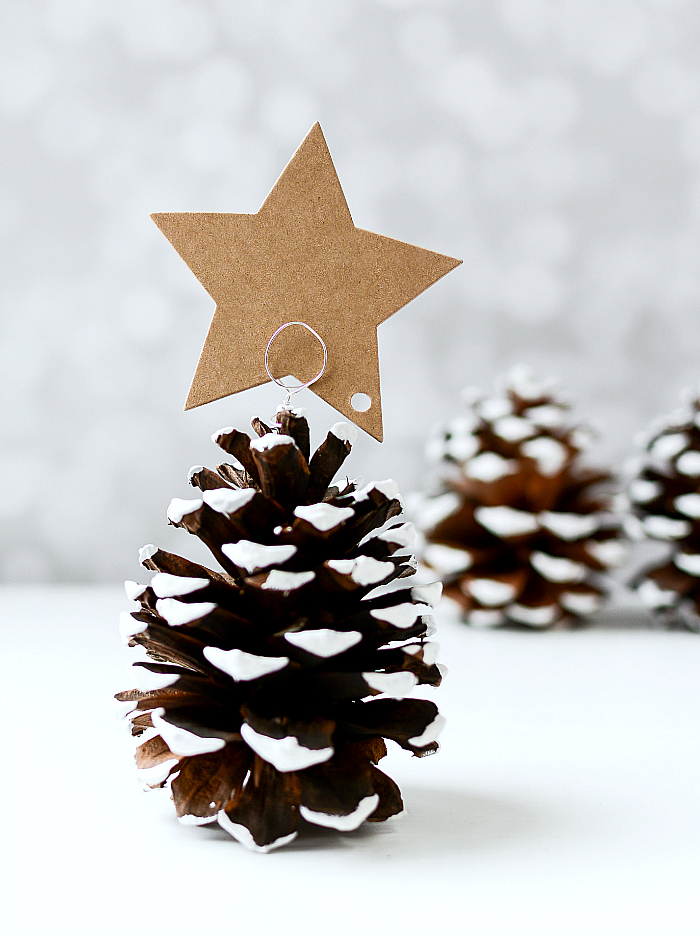 Pine Cone Christmas Tree Place Card Holders