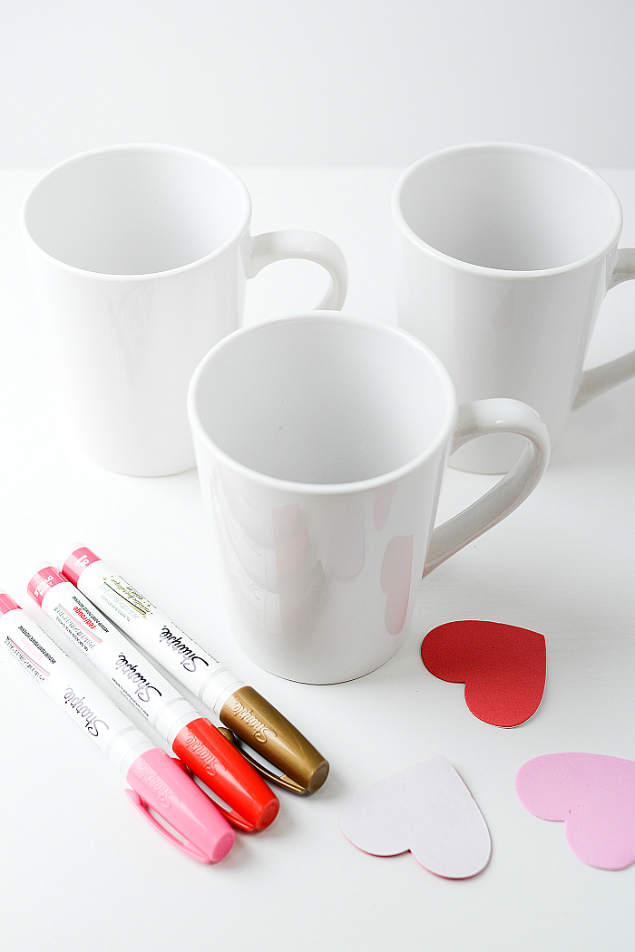 DIY Confetti Painted Heart Mugs - Today's Creative Life