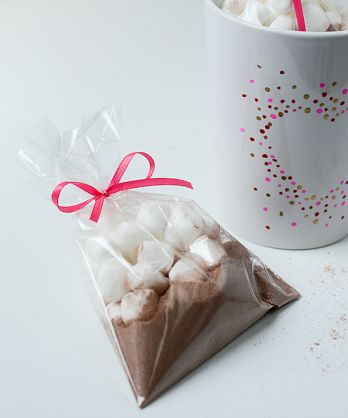 Valentine Gift Idea. Paint Pen Heart Mug and Hot Chocolate. Easy Paint Dot Heart Craft for Valentine's Day.