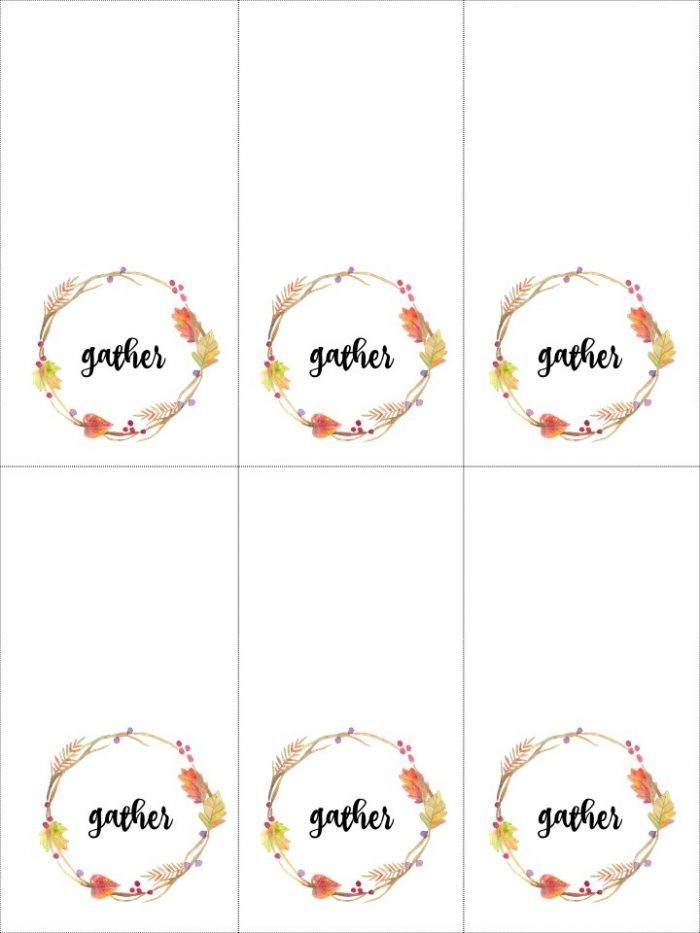 Thanksgiving Printable Table Place Cards It All Started With Paint