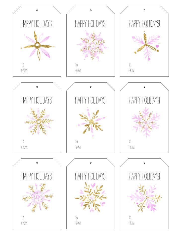 Snowflakes Gift Stickers