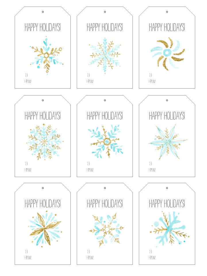 Snowflakes Gift Stickers