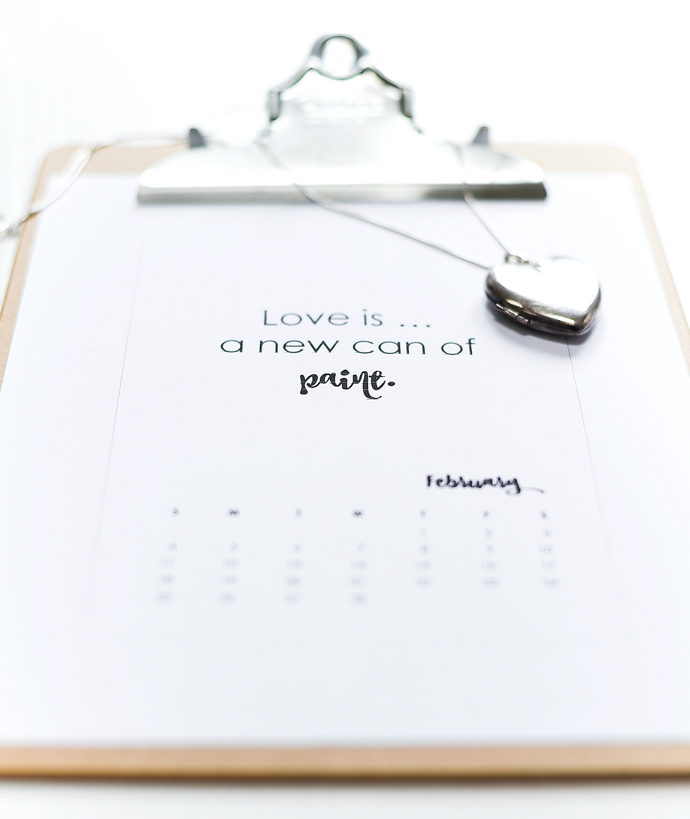 2018 Calendar Page Printable