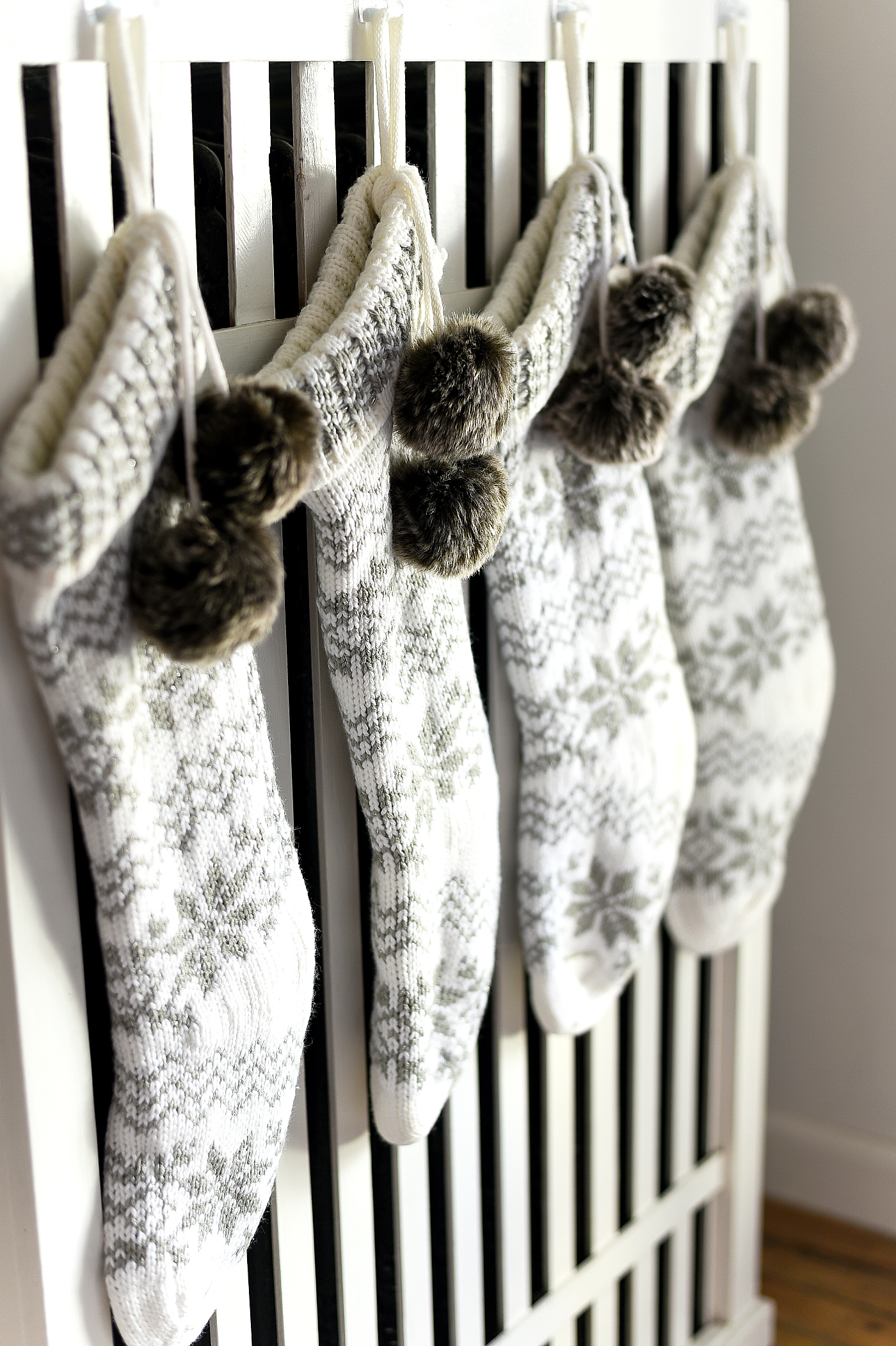 Knit Stockings - Sweater stockings - Target Knit Christmas Stockings - Gray and White Christmas Sweater stockings