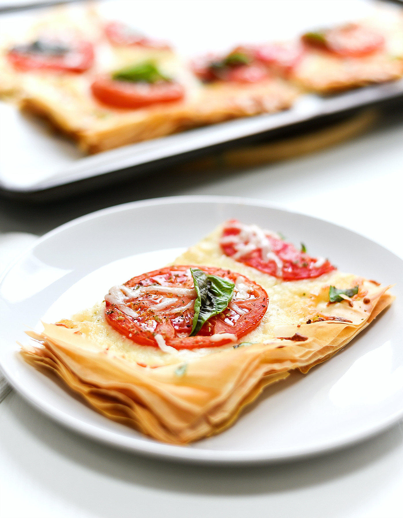 Weight Watchers Pizza - Phyllo Dough Pizza - Tomato, Mozzarella, Basil Pizza Reicpe