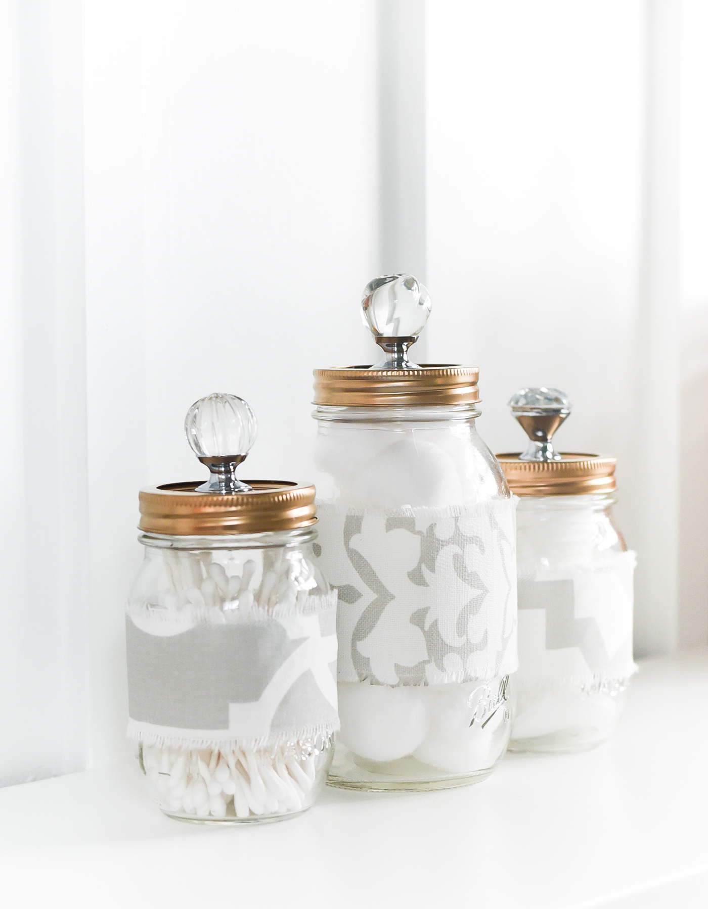 Craft It - Color Blocked Bathroom Jars - A Kailo Chic Life