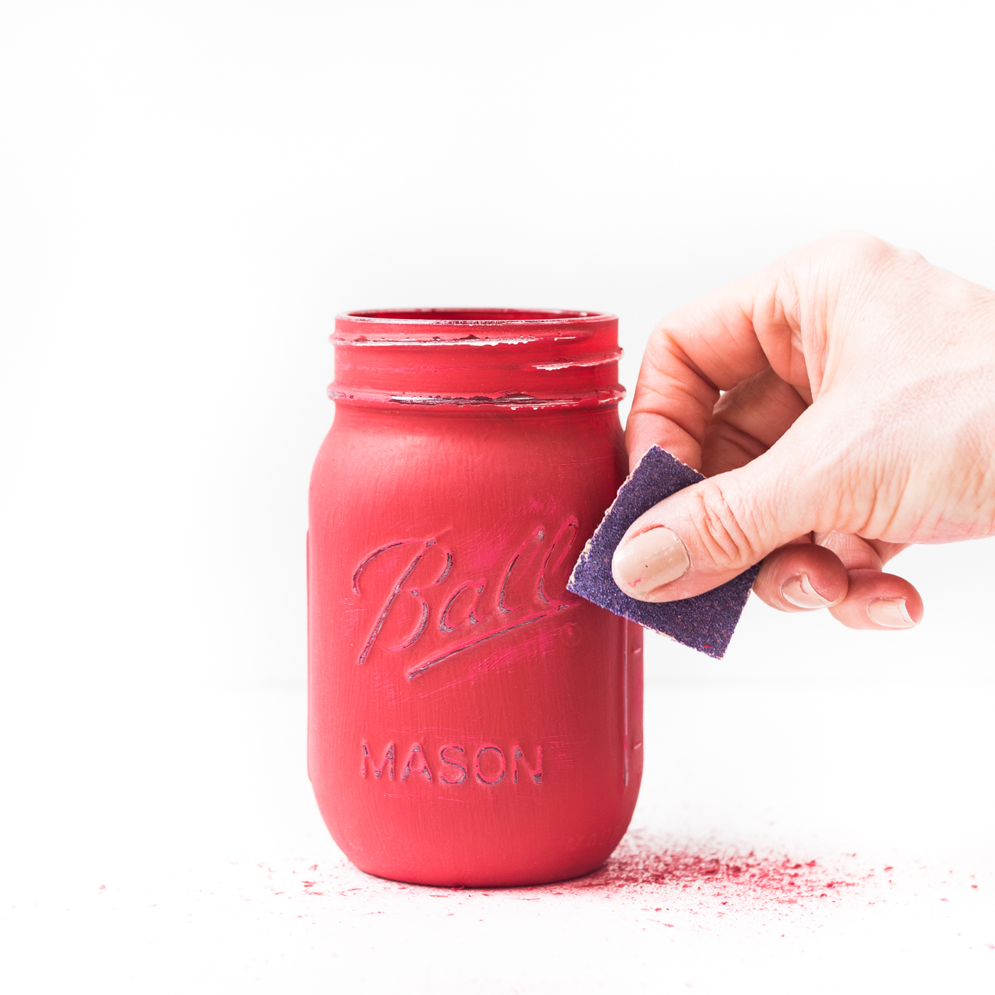 Mason Jar Crafts for Christmas - Holiday Mason Jar Crafts - How To Paint Snowy Christmas Trees on Mason Jars - Painted Mason Jar Craft for Winter
