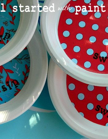 coasters-mod-podge-blue-white-red-polka-dots