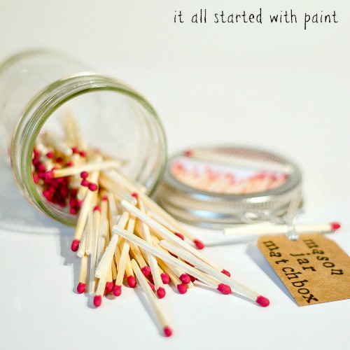 mason jar matchbox It All Started With Paint