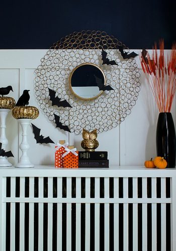 Halloween-mantel-owl-bats