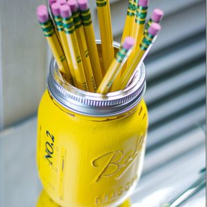mason jar teacher gift pencil holder