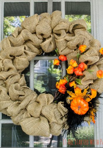 easy burlap wreath