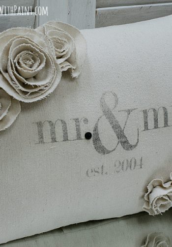 mr and mrs pillow wedding gift