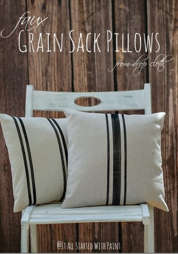 grain sack pillow