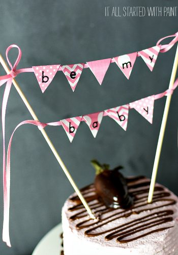 valentine day cake banner