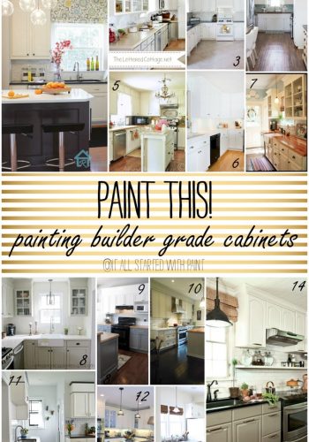 paint builder grade cabinets in kitchen white and gray grey