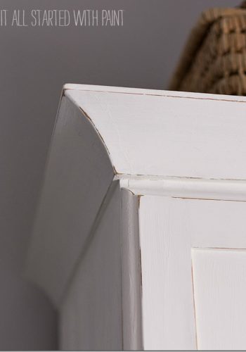 chalk paint white armoire