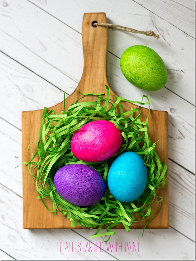 dye Easter eggs with food coloring and rice