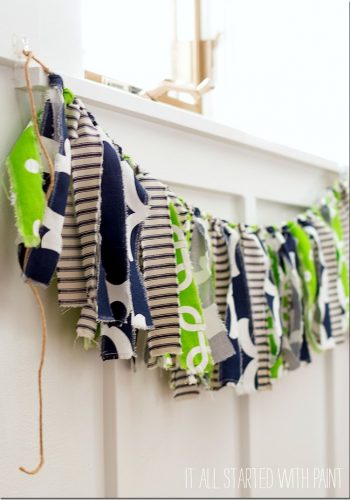 how to make a fabric banner using scraps