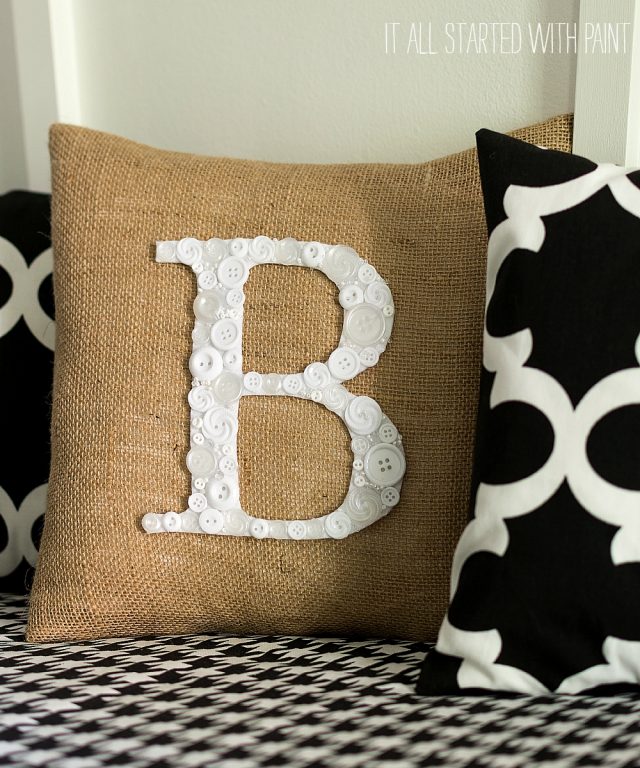 monogram pillow