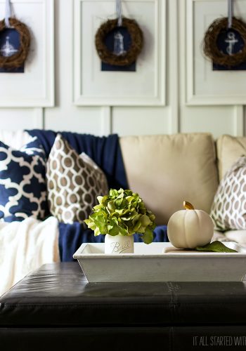 Fall Decor Ideas Using Navy & Brown