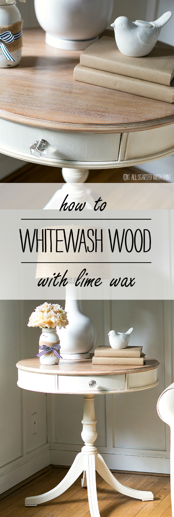 HowToWhitewashWoodLimeWaxDIYTutorial It All Started With Paint