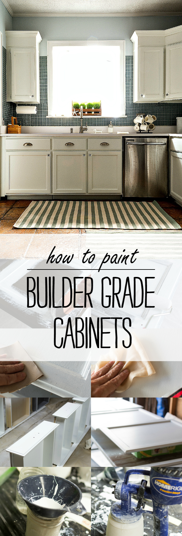 All About Paint Your Builder-grade Kitchen Cabinets Diy Style! >>>My ...