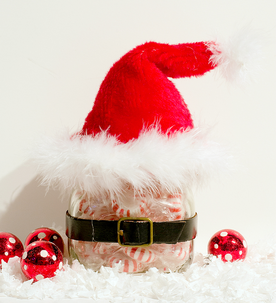 santa-hat-mason-jar Mason Jar Crafts Love - It All Started With Paint