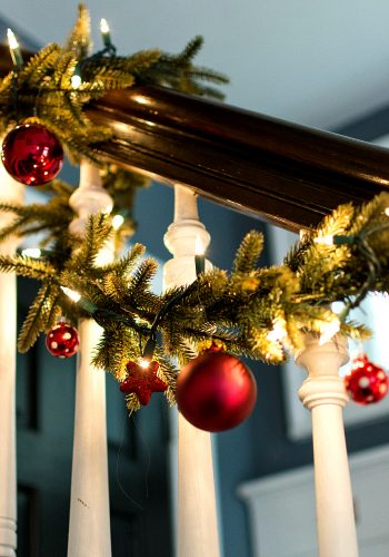 How To Decorate Garland with Ornaments